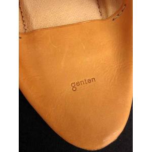 未使用品 ゲンテン genten スリッパ ルームシューズ 牛革 レザー