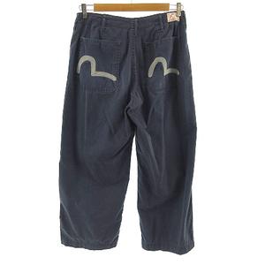 エヴィス　チノパン ボタンフライ 新品未使用 エヴィス EVISU パンツ チノパン ボタンフライ 刺繍 日本製 ネイビー