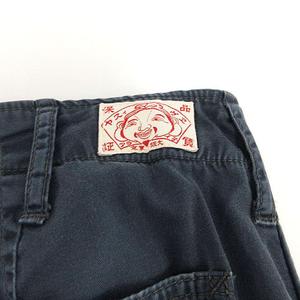エヴィス EVISU パンツ チノパン ボタンフライ 刺繍 日本製 ネイビー