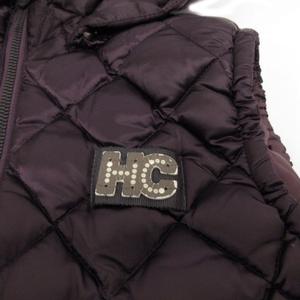 other - ヒールクリーク ダウンベスト フーディー ロゴワッペン レッグカバー付 紫 40 ヒールクリーク Heal Creek ダウンベスト フーディー ロゴワッペン