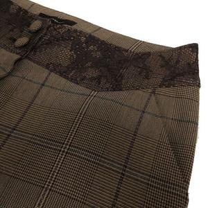 インタープラネット INTERPLANET パンツ 裾フレア 裾ダブル グレン  