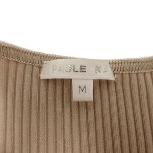 ポールカ PAULE KA アンサンブルニット リブ カーディガン 長袖 ニット ノースリーブ イタリア製 ベージュ系 ベージュブラウン M S ポールカ PAULE KA アンサンブルニット リブ カーディガン 長袖