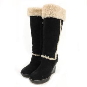 UGGムートンロングブーツ 24㎝ ブラック WAG ワグ ☆ ムートン ロング