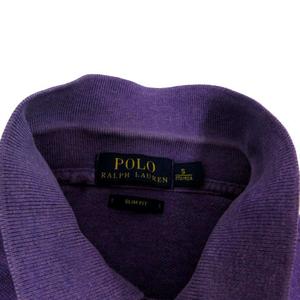 ✨新品未使用タグ付き✨ラルフローレン 紫 刺繍 ポニー 半袖 ポロシャツS ラルフローレンRALPH LAUREN ポニー刺繍ポロシャツ 白紫S (K