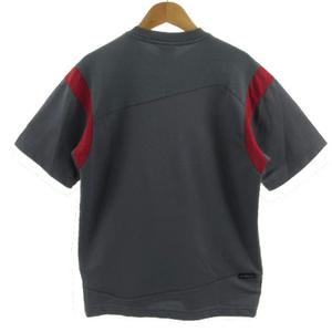 ナイキ NIKE Tシャツ 丸首 ハーフジップ 半袖 切替え ロゴ刺繍