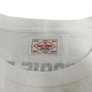 ロデオクラウンズ ユニセックス バックプリント刺繍Ｔシャツ ホワイト ロデオクラウンズ ユニセックス バックプリント刺繍Tシャツ