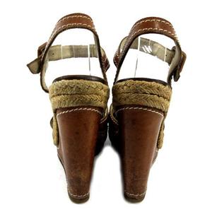 クリスチャンルブタン ウエッジソールサンダル 茶系 クリスチャンルブタン Christian louboutin サンダル ウェッジ