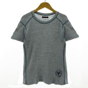 ブルーブルー BLUE BLUE Ｔシャツ RECYCLE DENIM FIBER 半袖 日本製 コットン混 ブルー系 ブルーグレー XS メンズ