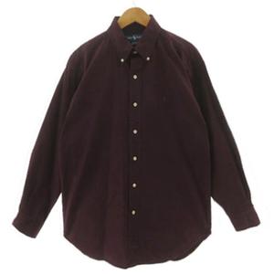 ラルフローレン RALPH LAUREN 90年代 BLAKE ボタンダウンシャツ HS-RL-IA0605 ポニー刺繍 長袖 コットン エンジ M メンズ