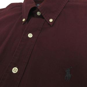 ラルフローレン RALPH LAUREN 90年代 BLAKE ボタンダウンシャツ HS-RL-IA0605 ポニー刺繍 長袖 コットン エンジ M メンズ
