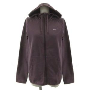ナイキ NIKE DRY-FITジップアップパーカー 683657-533 ジャージ ロゴ刺繍 長袖 サムホール 裏起毛 パープル系 古代紫色 M レディース