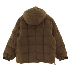 エディーバウアー EDDIE BAUER フーデッドダウンジャケット ジップアップ コットン混 ブラウン系 茶系 M レディース