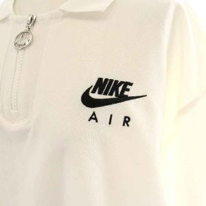 NIKE テニス 半袖ポロシャツ クロコ柄 ハーフジップ フェデラー着用 白 NIKE テニス 半袖ポロシャツ クロコ柄 ハーフジップ フェデラー