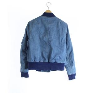 90s STUSSY MA-1 紺タグ ボンバージャケット ネイビー M表記 ステューシー STUSSY MADEME MA-1 ブルゾン ジャケット 缶バッチ