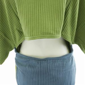ワンピース baserange green one-piece 未使用品 ベースレンジ BASERANGE ワンピース ロング丈 5分袖