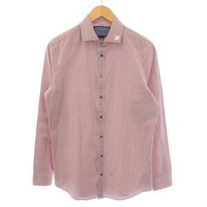 グッチ GUCCI 17年製 Skinny シャツ 長袖 ストライプ柄 ハチ刺繍 白