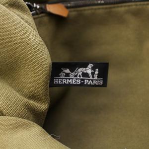 エルメス HERMES エールライン トートMM トートバッグ ハンドバッグ キャンバス カーキ /BM ■MU ■OH レディース