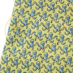 エルメス HERMES ネクタイ シルク タコ柄 黄緑 グリーン /☆G ■MU ■OH メンズ