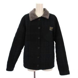 パタゴニア Patagonia リサイクルキルティングダウンジャケット チェック柄 ウール ナイロン S 黒 緑 STY28080 /BM ■MU レディース