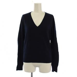 プラダ PRADA ニット セーター 長袖 Vネック カシミヤ 40 ネイビー /BM ■MU レディース