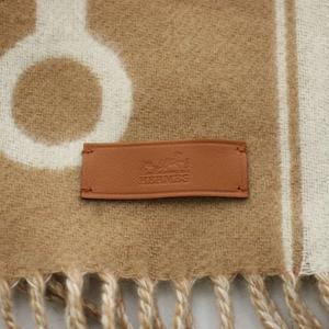 エルメス HERMES モール マフラー フリンジ カシミヤ ベージュ /AN50 ■OH ■BM レディース
