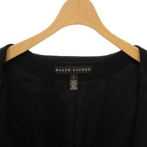 ラルフローレン RALPH LAUREN チェスターコート アウター ロング 比翼ボタン 6 黒 WMBKOTW5X00091 /KH ■BM レディース