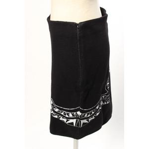 エミリオプッチ EMILIO PUCCI スカート ニット タイト ミニ 総柄 S 黒