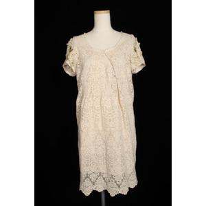 レキサミ Rekisami ワンピース ひざ丈 ビジュー 総レース 36 ベージュ Ek0423 レディース 164 ベクトルパーク