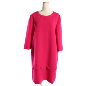 ケイトスペード KATE SPADE ワンピース スカラップ ひざ丈 七分袖 0 ピンク NJMU4581 /yo0422 レディース ケイトスペード KATE SPADE ワンピース スカラップ ひざ丈 七分