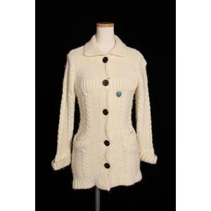 Christian Dior - Vintage クリスチャンディオール Christian Dior ニット カーディガン ロングスリーブ 無地 リネン トップス レディース L ピンク Christian Dior - Vintage クリスチャンディオール Christian
