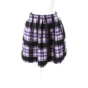 未使用品 ミュウミュウ miumiu 16AW スカート チェック柄 ミニ フレア 