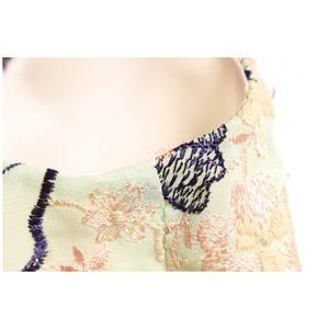 トッカ✨膝丈花柄ノースリーブワンピース グリーン サイズ0(Sサイズ) トッカ TOCCA ワンピース ひざ丈 刺繍 花柄 ノースリーブ 0 緑