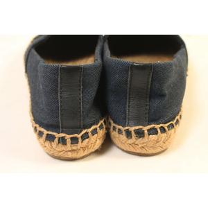 トリーバーチ TORY BURCH シューズ ロゴ デニム エスパドリーユ 5M 紺