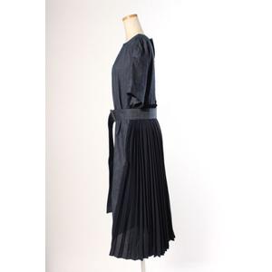 アドーア ADORE 18SS スラブ デニム バックプリーツ ワンピース ロング 
