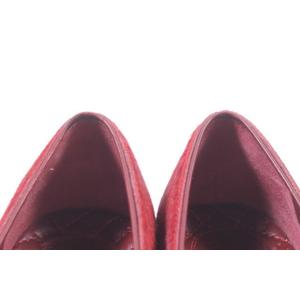 美品✨️トリーバーチ　フラットシューズ　ハラコ 　サイズ7C トリーバーチ TORY BURCH ハラコフラット シューズ 5M 赤 レッド