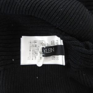 エムケー ミッシェルクラン MK MICHEL KLEIN ニット セーター 36 黒 ブラック ボートネック 五分袖 リブ編み /NL ■ECF003 レディース