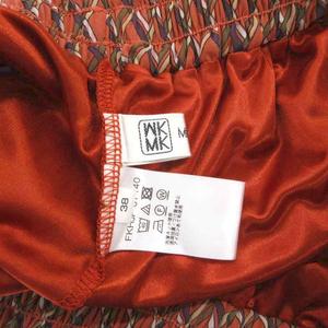 エムケー ミッシェルクラン MK MICHEL KLEIN イージースカート マキシ丈 ギャザー シフォン 38 オレンジ /IB ■ECF003 レディース
