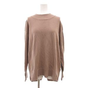 未使用品 エムケー ミッシェルクラン MK MICHEL KLEIN タグ付き ニット 38 茶 ブラウン 無地 長袖 リブネック /SC ■ECF003 レディース