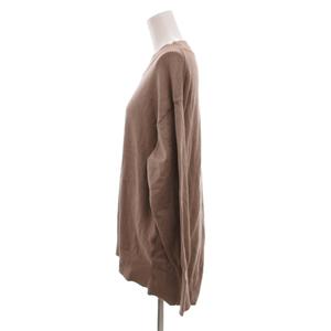 未使用品 エムケー ミッシェルクラン MK MICHEL KLEIN タグ付き ニット 38 茶 ブラウン 無地 長袖 リブネック /SC ■ECF003 レディース