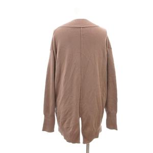 未使用品 エムケー ミッシェルクラン MK MICHEL KLEIN タグ付き ニット 38 茶 ブラウン 無地 長袖 リブネック /SC ■ECF003 レディース