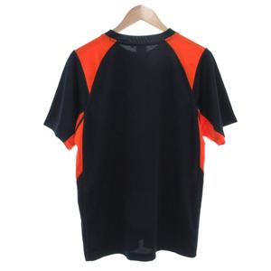 リーボック Reebok Tシャツ L 紺 ネイビー オレンジ 半袖 ラウンドネック 切り替えデザイン /ML ■ECF004 メンズ