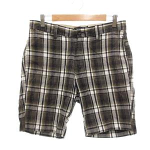 チャップス CHAPS ハーフパンツ 31 黒 ブラック カーキ グレー チェック柄 ショート丈 /NU ■ECF005 メンズ