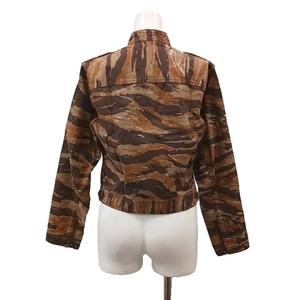 ヒステリックグラマー HYSTERIC GLAMOUR ミリタリージャケット ジップアップ ワッペン 迷彩柄 カモフラ F 茶 ブラウン 2AB-4200 /AN55 レディース