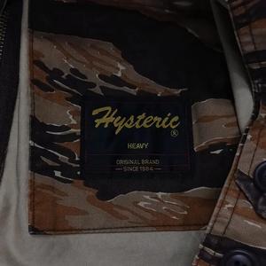 ヒステリックグラマー HYSTERIC GLAMOUR ミリタリージャケット ジップアップ ワッペン 迷彩柄 カモフラ F 茶 ブラウン 2AB-4200 /AN55 レディース