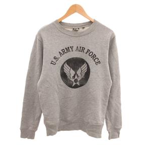 アヴィレックス AVIREX PX スウェット トレーナー U.S. ARMY AIR FORCE ミリタリープリント M グレー /JS ■ECF007 メンズ