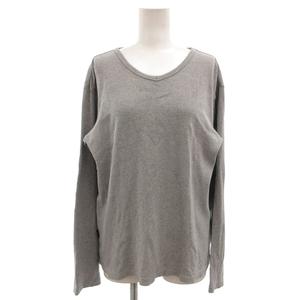 アヴィレックス AVIREX Tシャツ カットソー M グレー Vネック 長袖 リブ編み /BJ ■ECF007 レディース