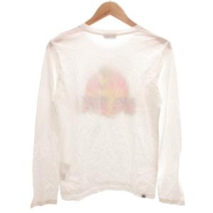 ヒステリックグラマー HYSTERIC GLAMOUR Tシャツ ロンT 長袖 クルーネック ヒスガール ロゴプリント S 白 ホワイト /GV ■GY80 メンズ