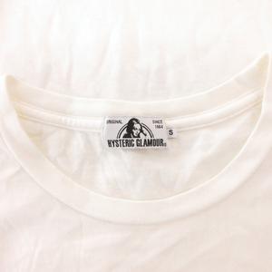 ヒステリックグラマー HYSTERIC GLAMOUR Tシャツ ロンT 長袖 クルーネック ヒスガール ロゴプリント S 白 ホワイト /GV ■GY80 メンズ