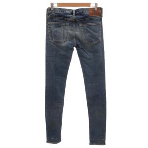 ヒステリックグラマー HYSTERIC GLAMOUR スタッズデニムパンツ ジーンズ スキニー ボタンフライ ストレッチ S インディゴブルー /GV ■GY80 レディース