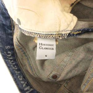 ヒステリックグラマー HYSTERIC GLAMOUR スタッズデニムパンツ ジーンズ スキニー ボタンフライ ストレッチ S インディゴブルー /GV ■GY80 レディース